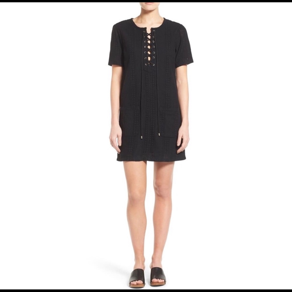 Kut From The Kloth Lace Up Black Dress